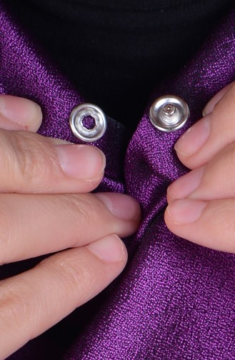 Purple Snap Button Scarf 26