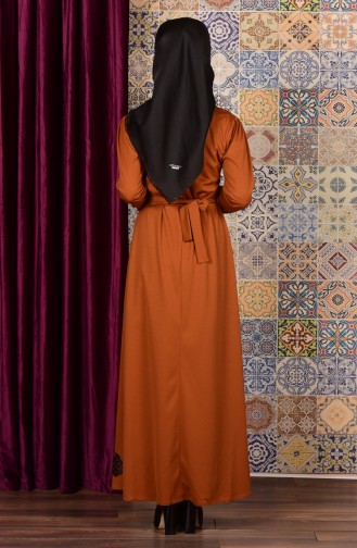 Tobacco Hijab Dress 4084-05