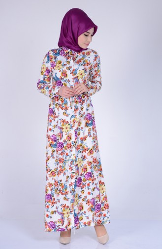 Purple Hijab Dress 8063-01