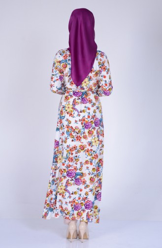 Purple Hijab Dress 8063-01