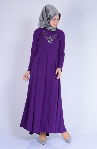Purple Hijab Dress 4147-04