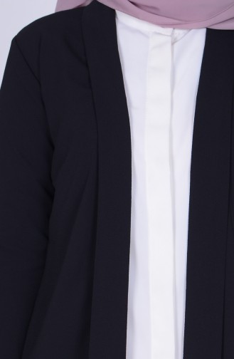 Krep Uzun Ceket 5075-03 Siyah