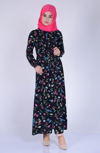 Khaki Hijab Dress 8063-04