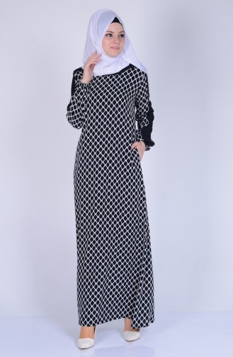 Robe Hijab Noir 1296-01
