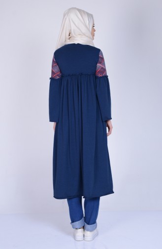 İspanyol Kol Uzun Tunik 6239-04 Lacivert