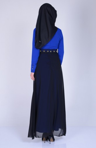 Saxe Hijab Dress 0103-05