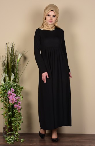 Black Hijab Dress 3014-03