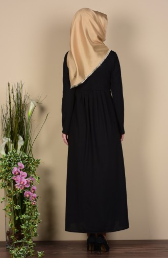 Black Hijab Dress 3014-03