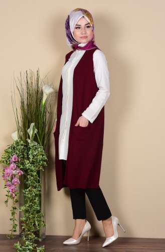 Gilet Détail Poches 3944-03 Bordeaux 3944-03