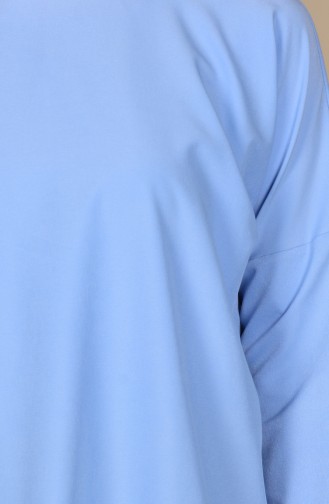 Blouse Manches Chauve Souris 1225-07 Bleu Glacé 1225-07