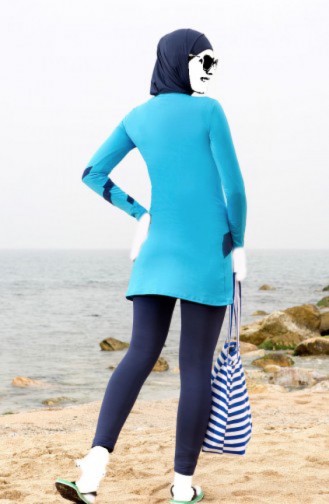 Blue Swimsuit Hijab 1112-03
