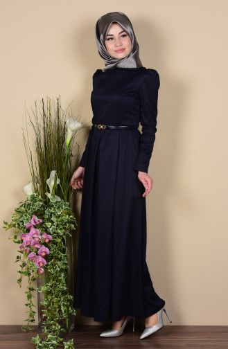 Robe Hijab Bleu Marine 2804-10