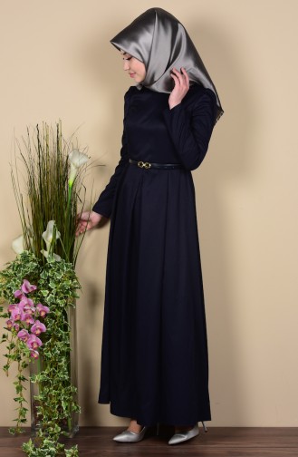 Robe Hijab Bleu Marine 2804-10