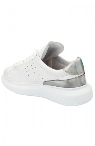 Sneakers Ayakkabı 8090-01 Beyaz Lame