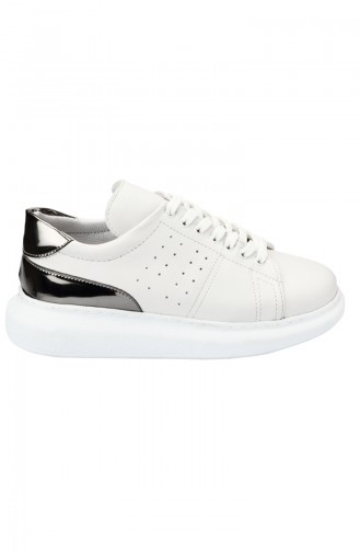 Sneakers Ayakkabı 8090-02 Beyaz Platin