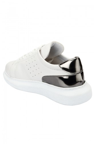 Sneakers Ayakkabı 8090-02 Beyaz Platin