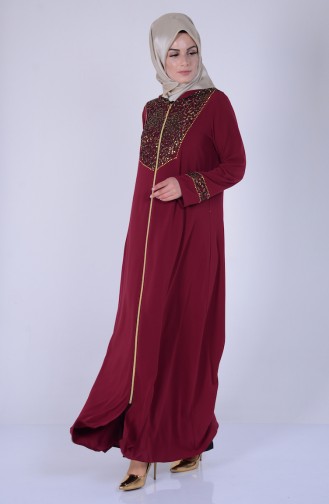 Claret Red Abaya 99045-02