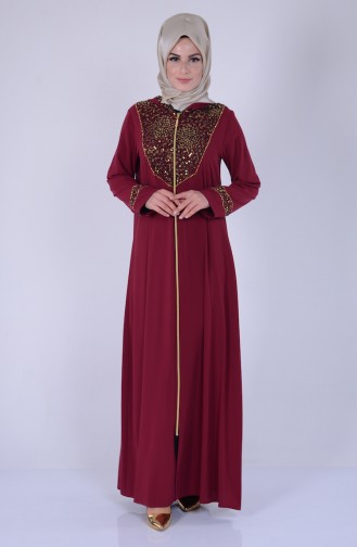 Claret Red Abaya 99045-02