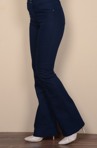 İspanyol Paça Pantolon 8163-03 Lacivert