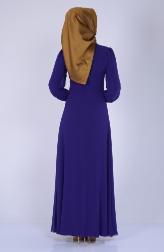 Lila Hijab-Abendkleider 2398-07