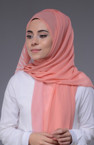 Pinkish Orange Sjaal 50001-12