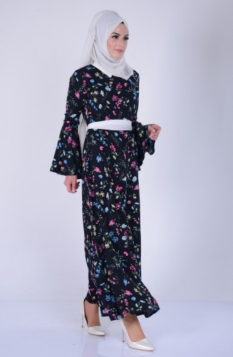 Black Hijab Dress 6004-02
