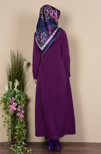 Abaya mit Kapuzen 2099-10 Lila 2099-10