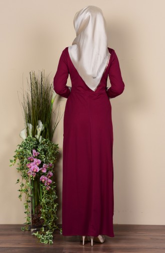 Plum Hijab Dress 3013-05