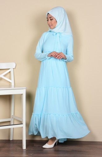 Baby Blue Hijab Dress 1226-01