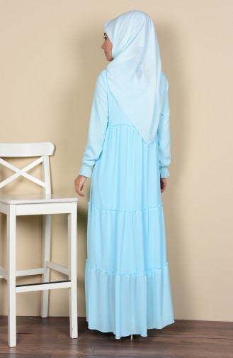 Baby Blue Hijab Dress 1226-01