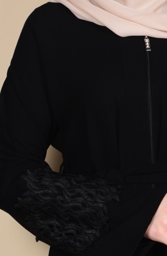 Abaya mit Reißverschluss 7724-02 Schwarz 7724-02