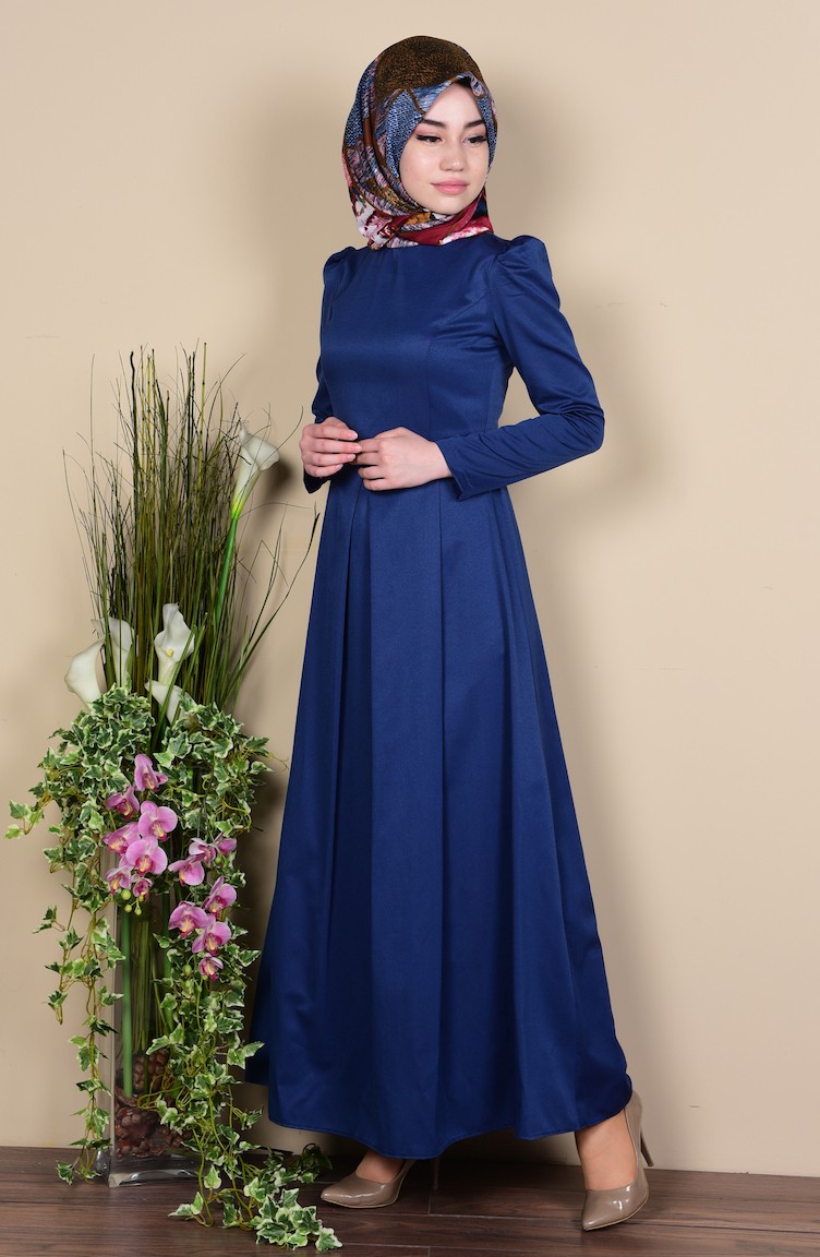 فستان نيلي 2804-14