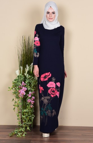 فستان بنمط مطبع بأزهار  2780-02