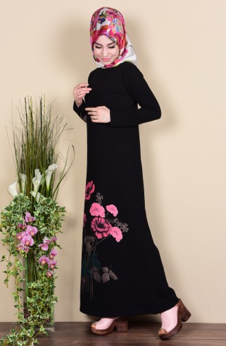 Robe İmprimée 2780-06 Noir 2780-06