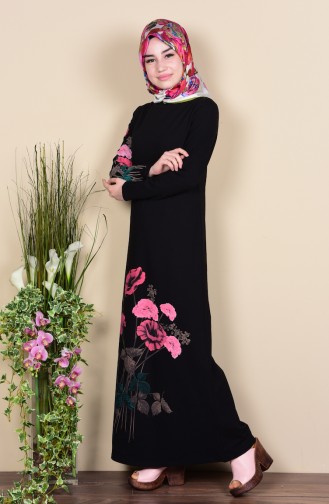 Robe İmprimée 2780-06 Noir 2780-06