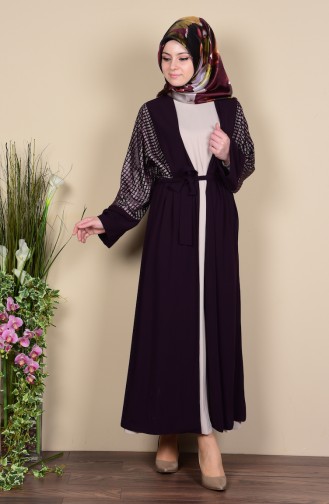 Ensemble Deux Pieces Robe Abaya 0711-02 Pourpre 0711-02