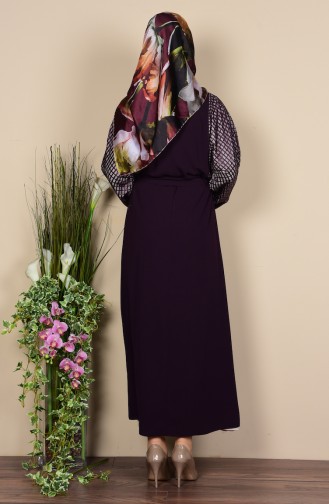 Ensemble Deux Pieces Robe Abaya 0711-02 Pourpre 0711-02