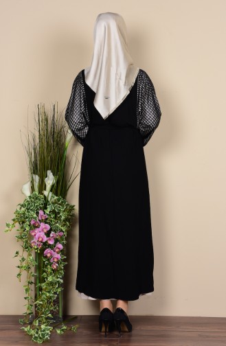 Ensemble Deux Pieces Robe Abaya 0711-03 Noir 0711-03