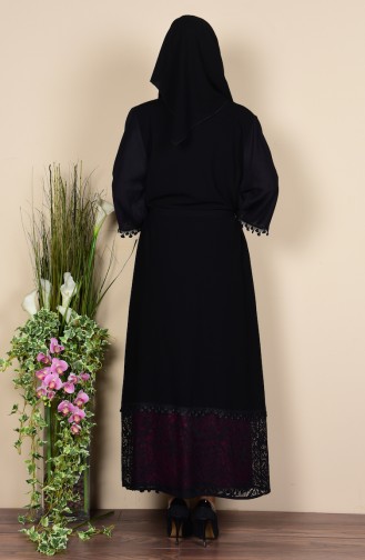 Ensemble Robe Abaya 7707-03 Fushia 7707-03