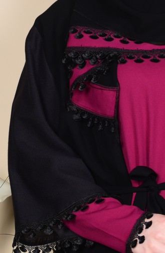 Ensemble Robe Abaya 7707-03 Fushia 7707-03