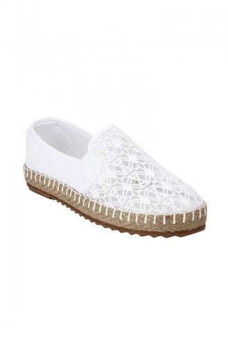 Espardin Ayakkabı Dantelli 5011-10 Beyaz