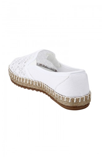 Espardin Chaussures a Dentelle 5011-10 Blanc 5011-10