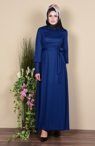 Robe Hijab Pétrole 6052-05