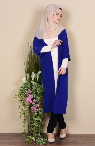 Ensemble Tunique Cape 0107-09 Bleu Roi 0107-09