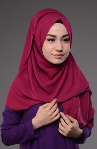Dark Fuchsia Shawl 06