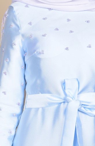 Perlen Kleid mit Gürtel 0001-02 Baby Blau 0001-02
