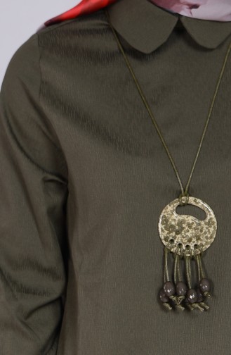 Tunika mit Halskette 1430-01 Khaki Grün 1430-01