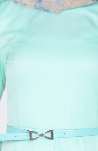 توبانور فستان بتصميم حزام للخصر 2781-15 لون أخضر فاتح 2781-15