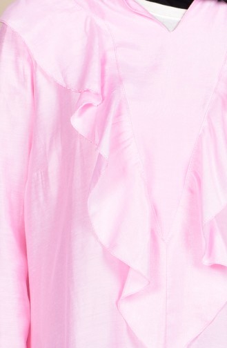 Fırfır Detaylı Tunik 1394-04 Toz Pembe 1394-04
