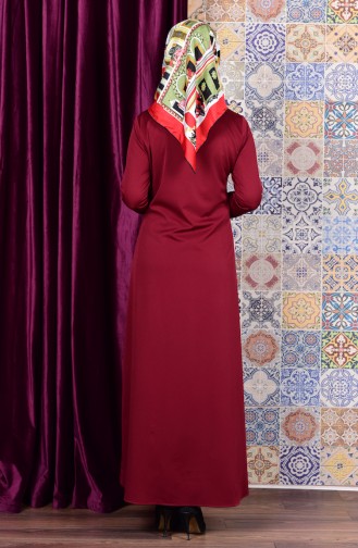 Claret red Abaya 0546-09